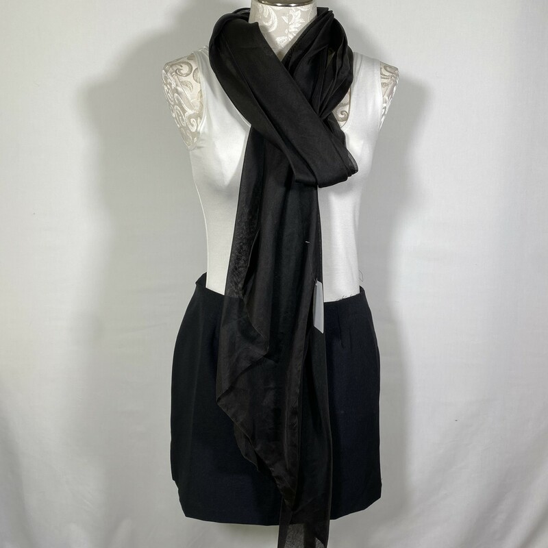 120-556 No Tag, Black, Size: Scarves sheer black scarf no tag  good