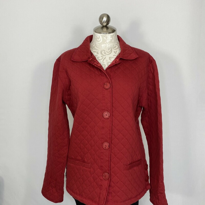 120-576 White Stag, Red, Size: L
quilted rd button up jacket 60% cotton 40% polyester  good