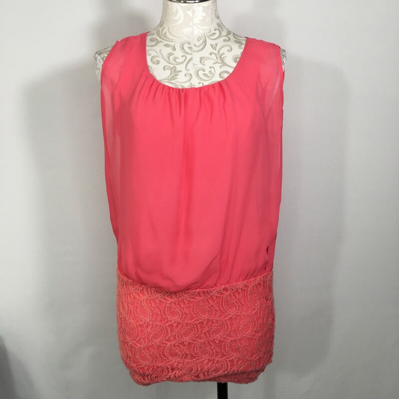 125-112 Snap, Pink, Size: Small pink dress with lace bottom 100% polyester  good