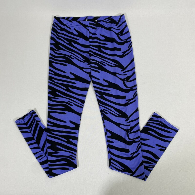 125-124 No Tag, Purple, Size: Small.
black and purple zebra print leggings no tag  good