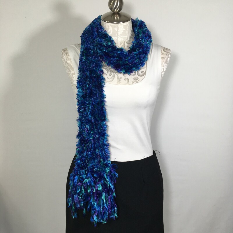 125-164 No Tag, Blue, Size: Scarves fluffy different shades of blue scarf no tag  good