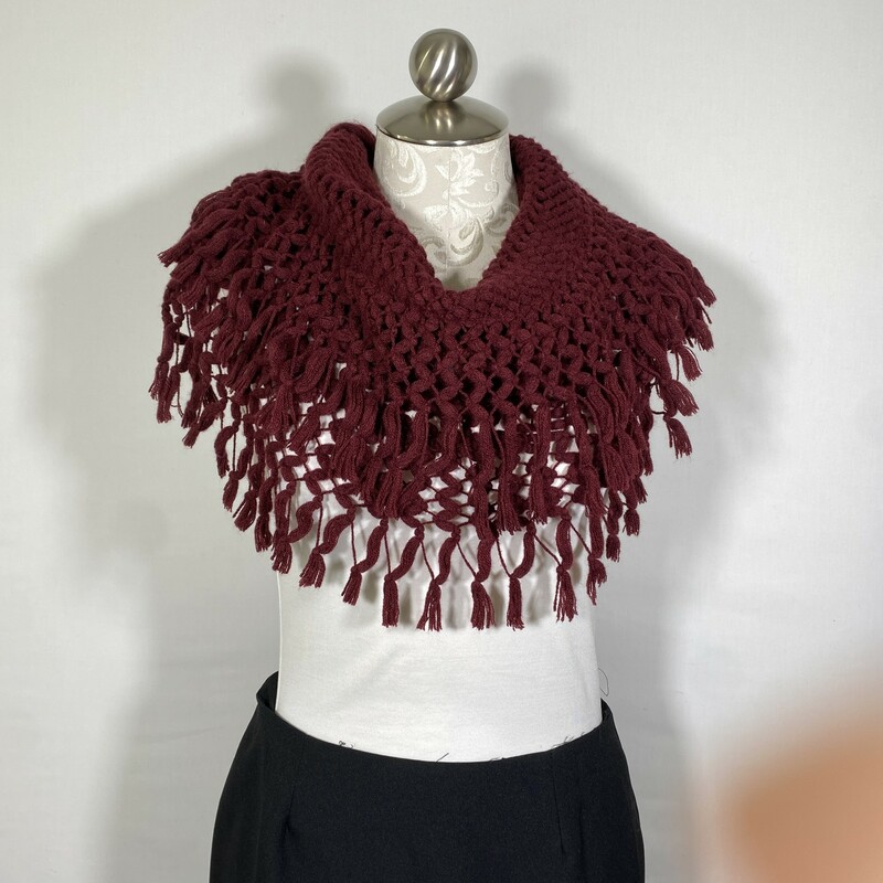 128-003 American Eagle, Red, Size: Scarves Maroon Infinity Scarf