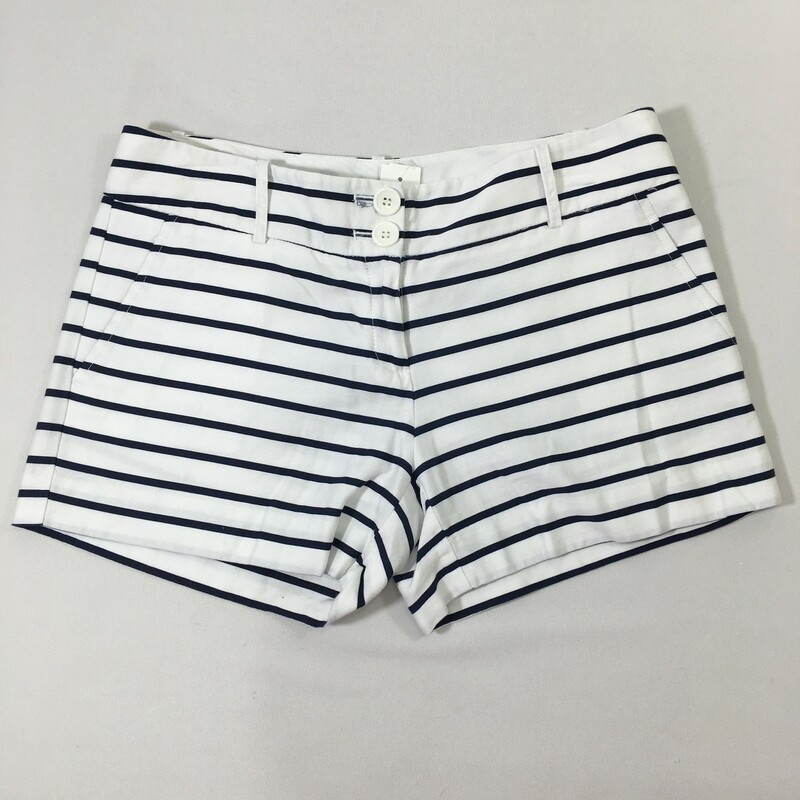 The Limited Striped Short, Navy And, Size: 6