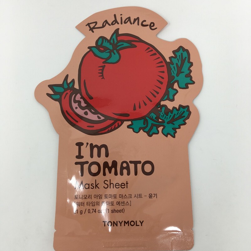 Tomato Sheet Face Mask, None, Size: None