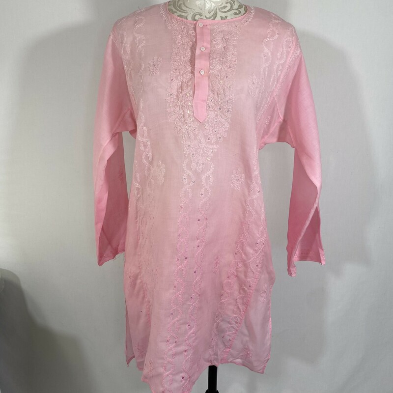 Affair Sheer Sequin Cover, Pink, Size: Large (size 42) 100% cotton