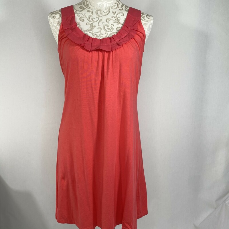 Lilla P Flowy Dress, Coral, Size: Medium 47.5% Pima Cotton 47.5 modal 5% spandex