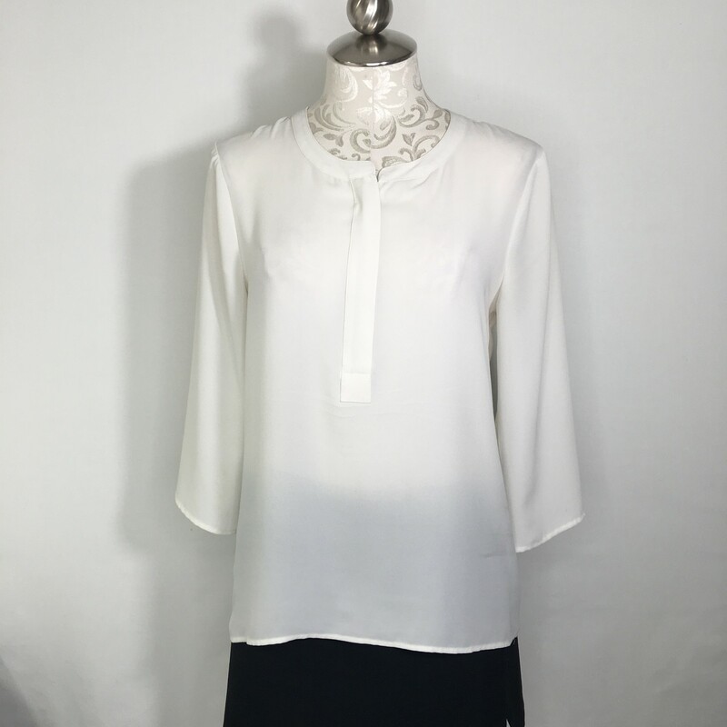 100-053 Express, White, Size: Small Zip up sheer blouse polyester good condition
