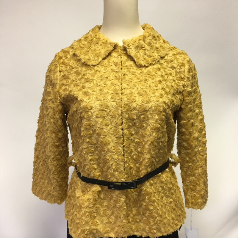 100-077 Insight, Gold, Size: 10
Faux Fur Rosette Pattern Jacket Polyester Shelling  Acetate Lining good condition