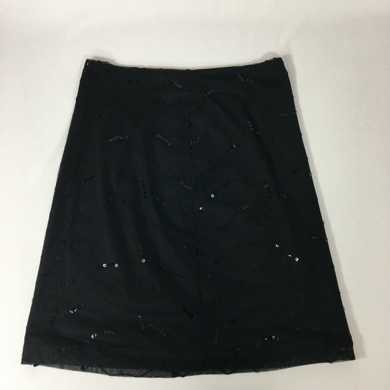 100-0152 Arden B., Black, Size: Medium Black above the knee skirt linen/rayon  Good  Condition