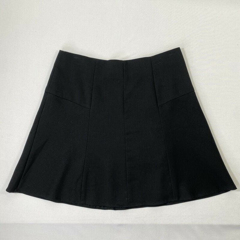 117-005 Loft, Black, Size: 6 black pleated skirt 81% polyester 18% rayon 1% spandex