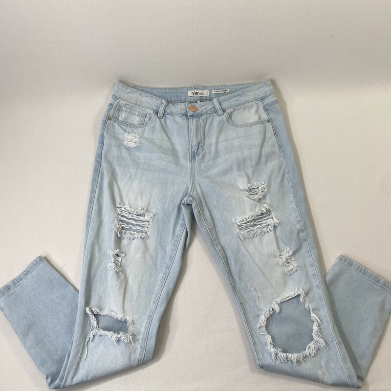 100-0428 Ymi Dream, Denim, Size: 13 light wash ripped jeans  100% cotton  Good  Condition