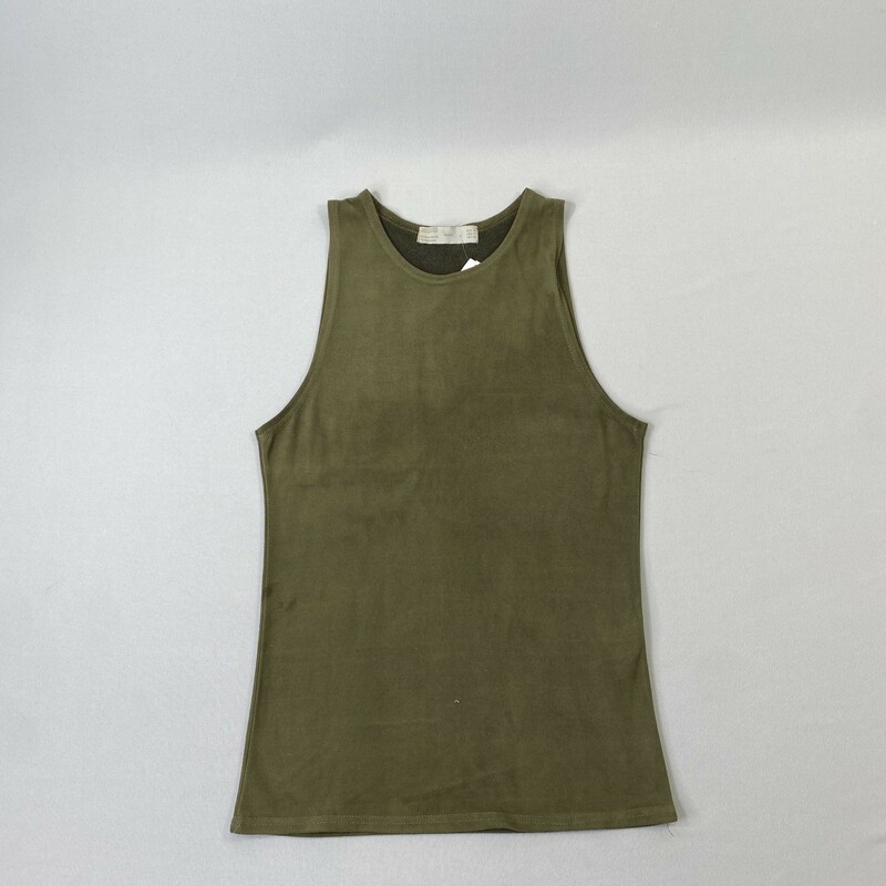 Zara Suede Halter Top, Green, Size: Medium 88% polyester 12% spandex
