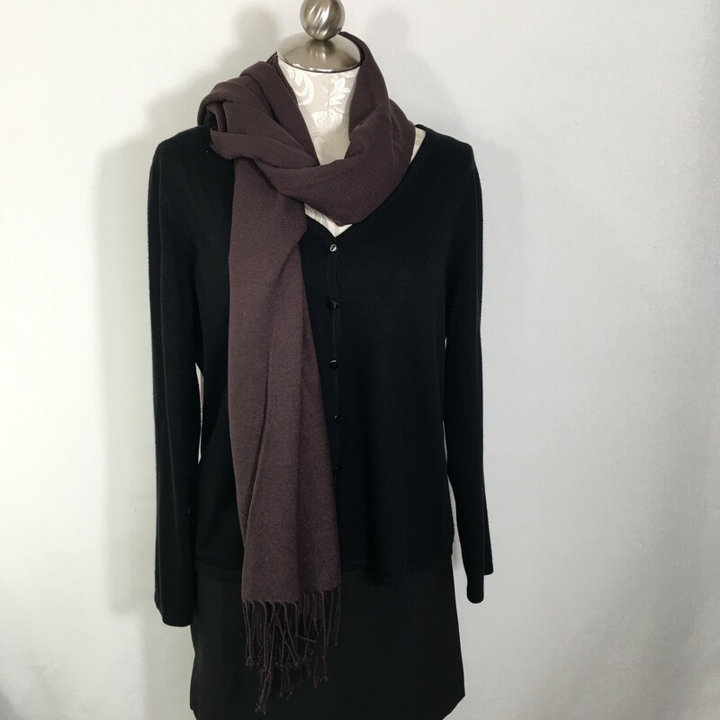 Big Scarf With Thin Tassl, Brown, Size: Scarves