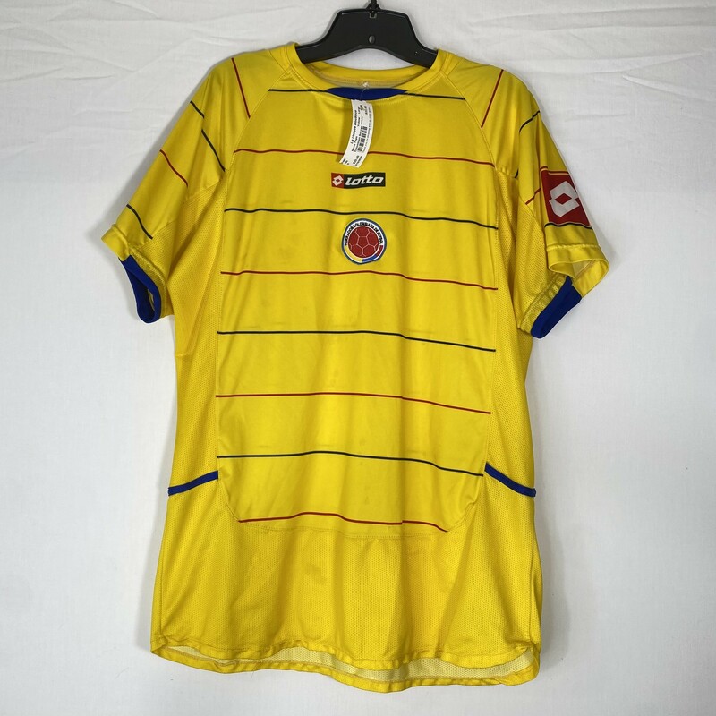 Colombian Soccer Jersey, Yellow, Size: Large