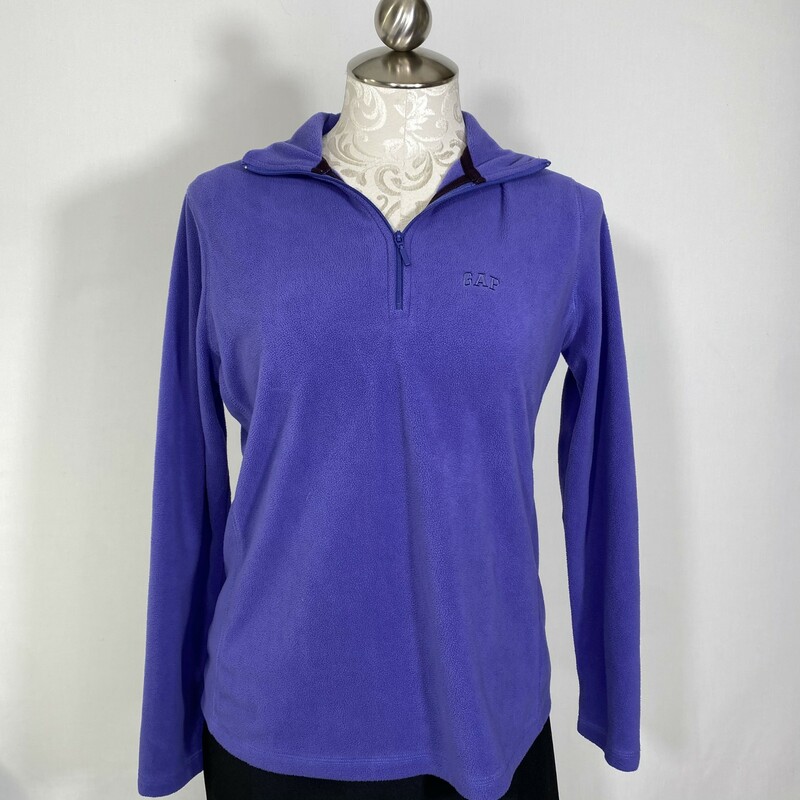 Gap Quarterzip Fleece, Purple, Size: Small 100% polyester logo on front