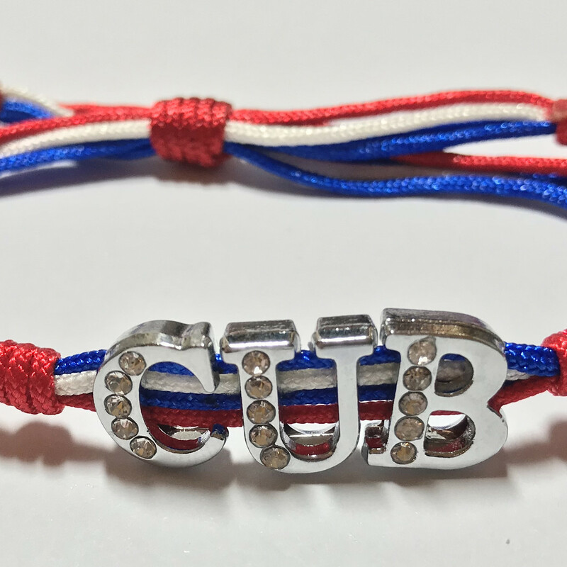 Country Name Br0045-cub A, Cuba, Size: Bracelet
Silk Nylon Cord - Silver Plated Letters Charms