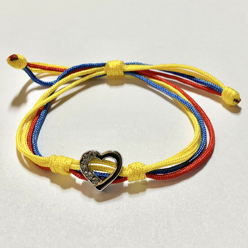Nylon-n-heart Br0046-ybr , Yellow-b, Size: Bracelet
Silk Nylon Cord - Silver Plated Letters Charms