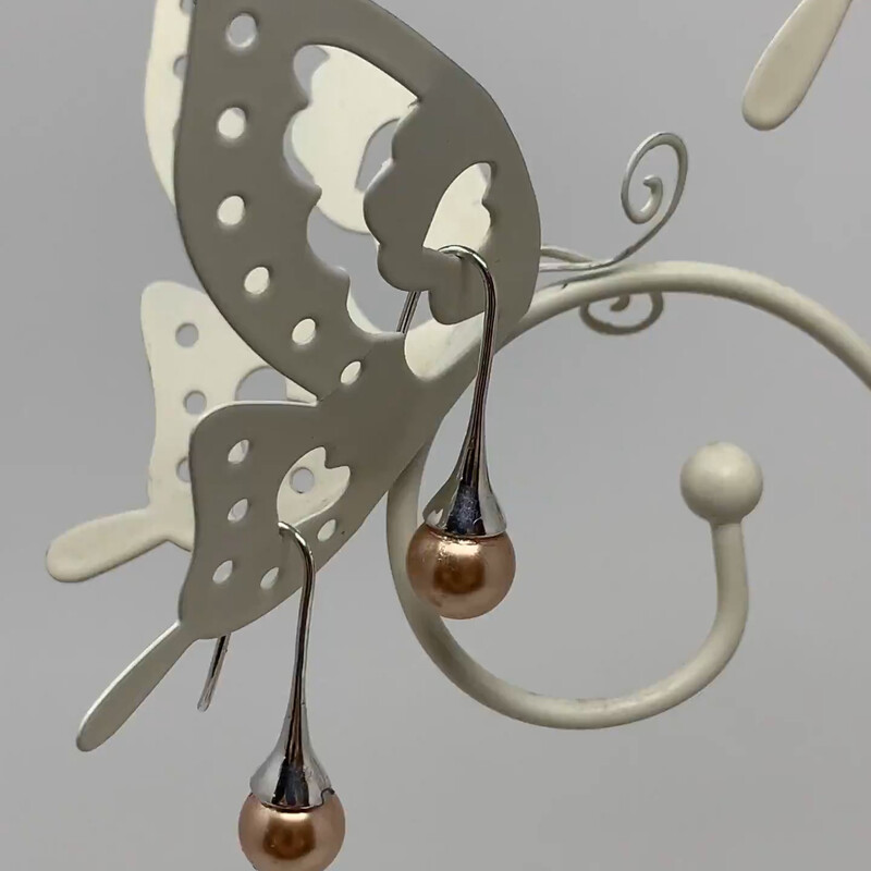 Espl-005 Ea0023-rg, Rose Gol, Size: Earrings
10mm Swarovski Pearls-Silver Plated EarHook