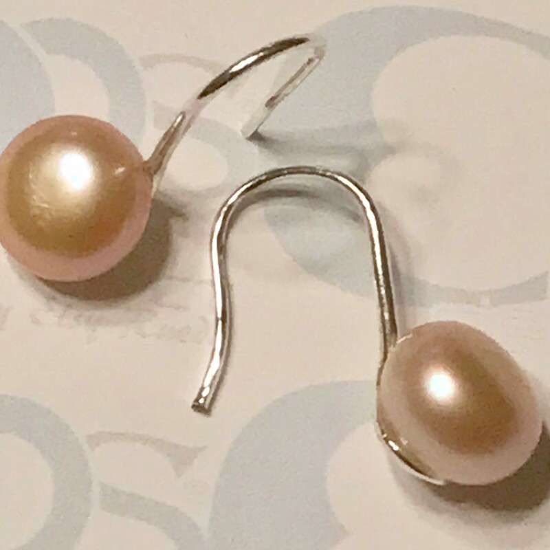 Espl-009 Ea0027-08-p, Peach, Size: Earrings
8mm Freshwater Cultured Pearls-Silver Filled Fishhok Earwire