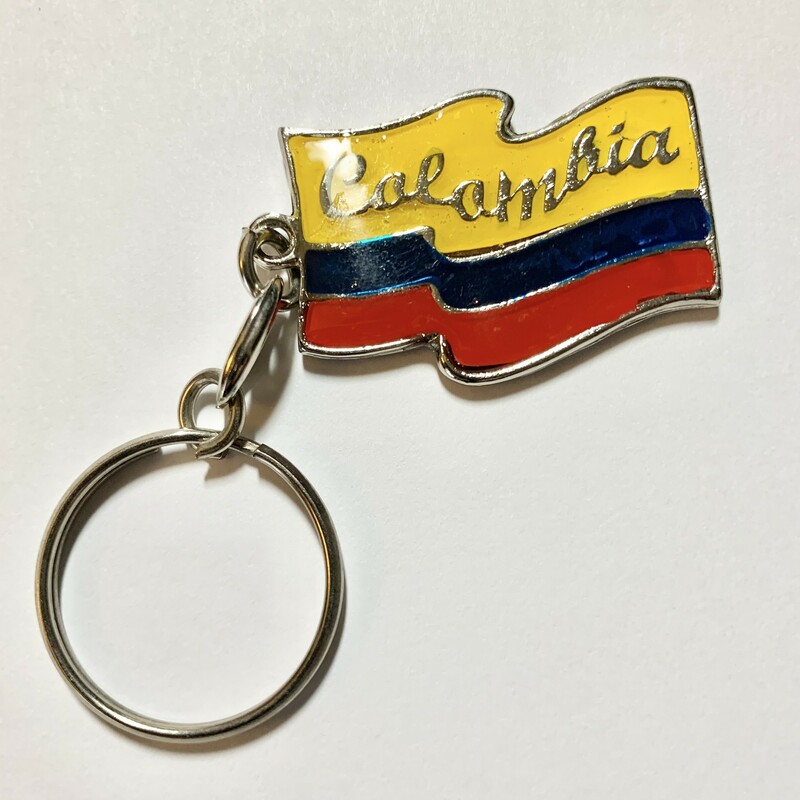 Colombian Flag Keychain K, Colombia, Size: Keychain