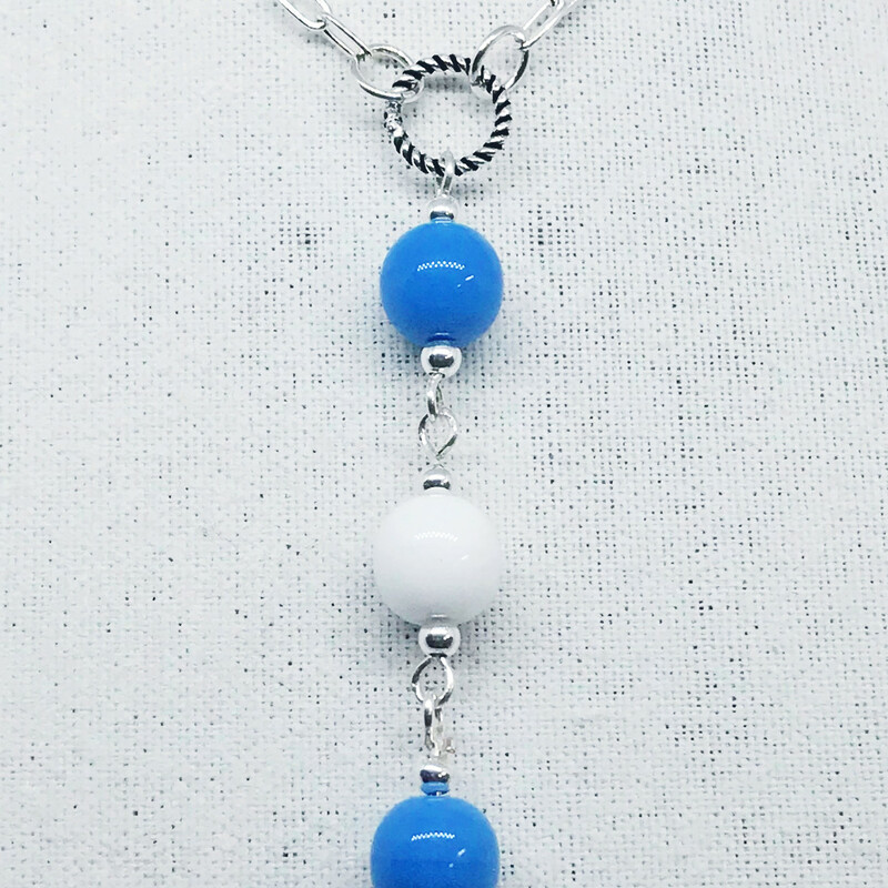 Mycolors Ne0026-lbw 16, Lt. Blue, Size: Necklace
Sterling Silver Accessories - Czech Crystal Pearls - Chain Length: 16 inches