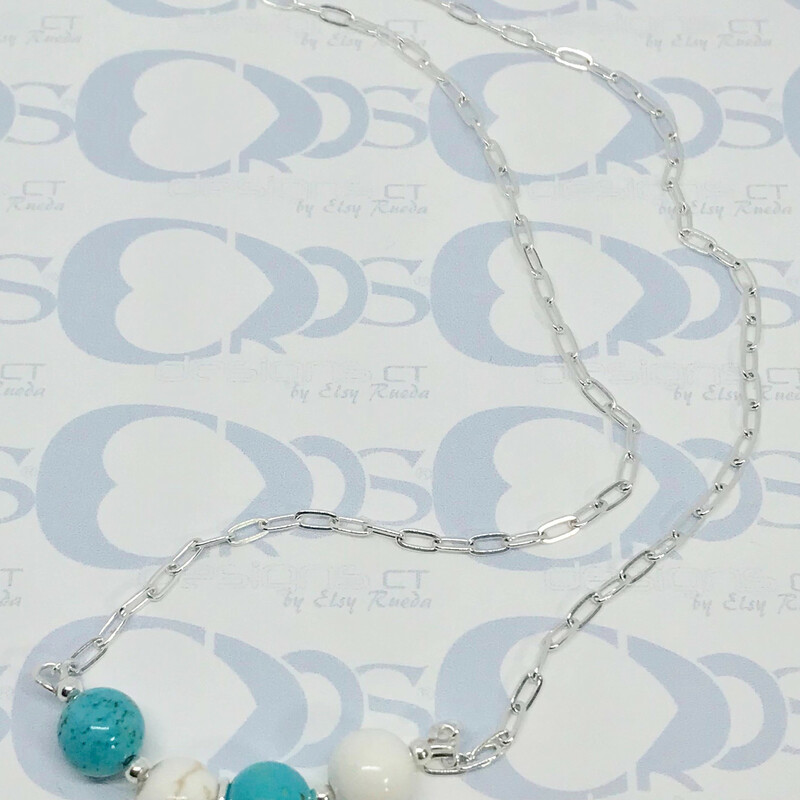 Yoly Ne0027-ph Wb 18, White-bl, Size: Necklace
Swarovski Pearls-Puffed Heart Charm