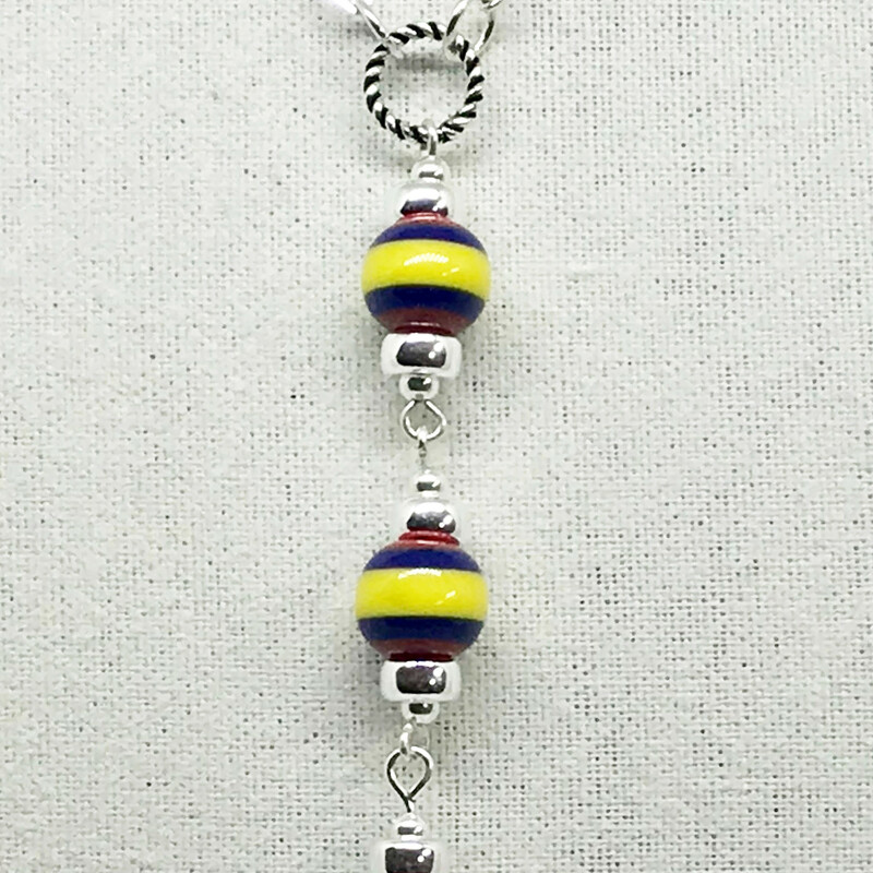 Sweetie Ne0028-t 16, Yellow-b, Size: Necklace
Sterling Silver Accessories - Tri-color Resine Beads