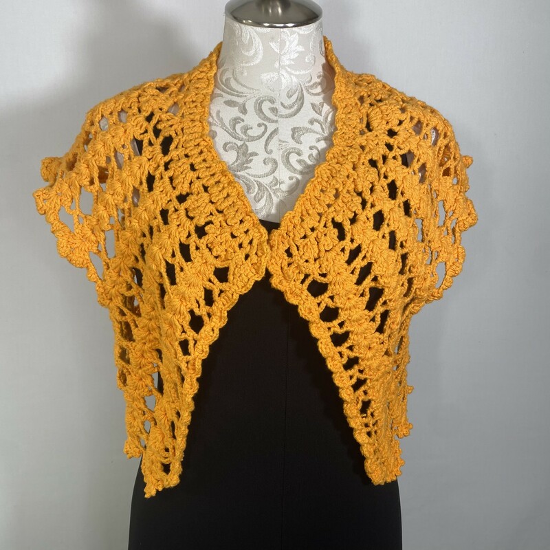 Short Sleeve Knit Cardiga, Yellow, Size: One Size