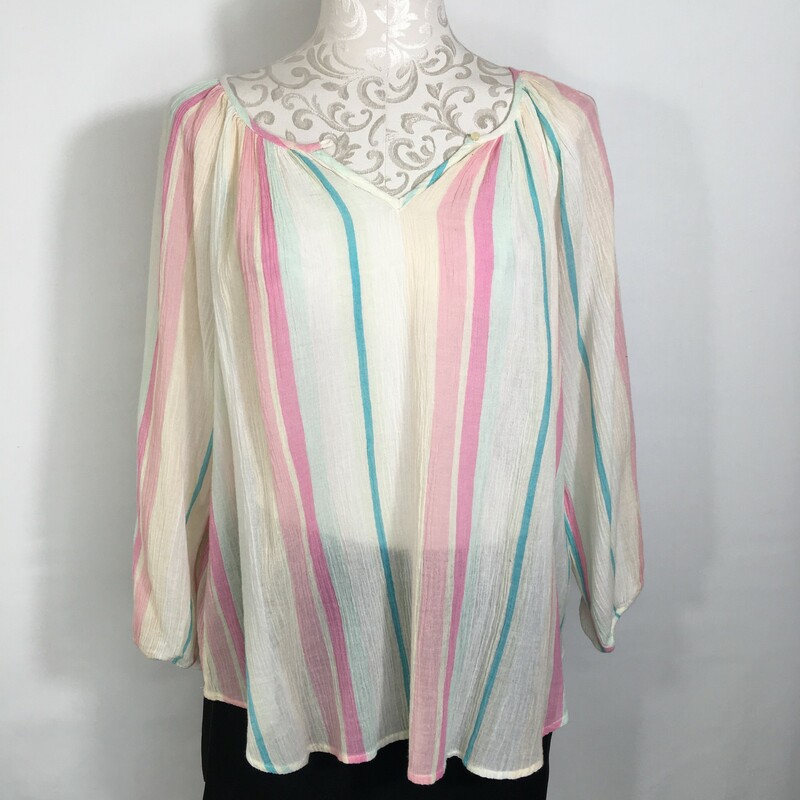 102-089 CHAPS, Multicol, Size: Large
Long sleeve striped top 100% cotton