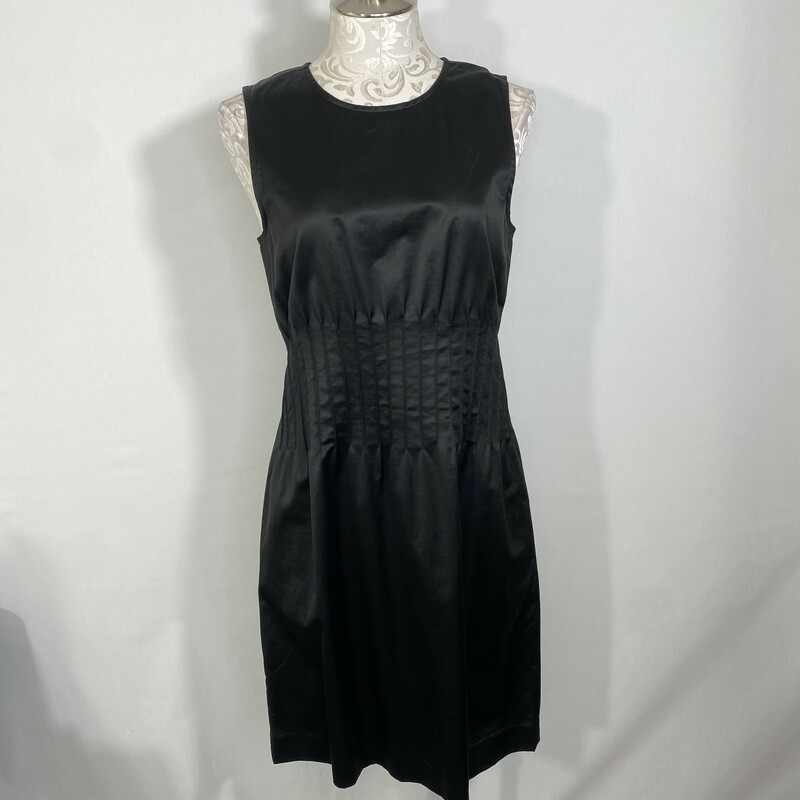 100-128 Silk Dress With P, Black, Size: Medium 50% viscose 48% cotton 2% elastane