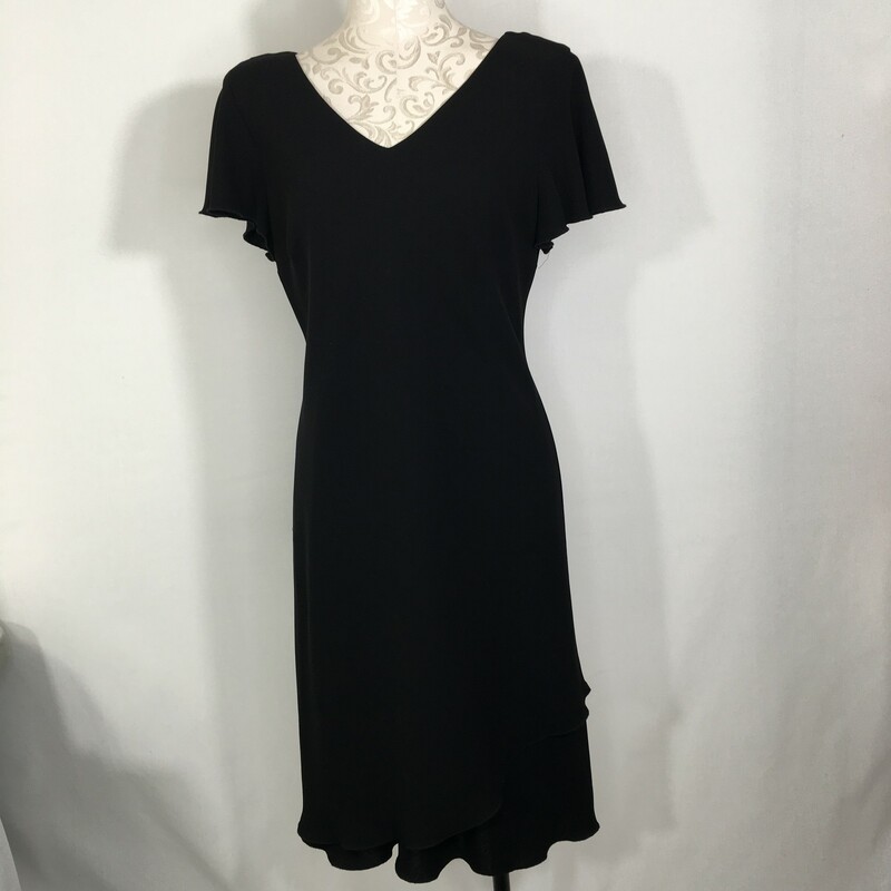 100-125 S.L. Fashions, Black, Size: 14 plain black layered dress