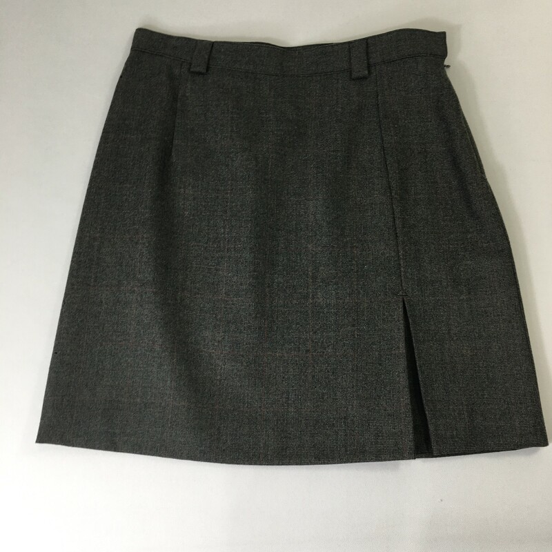 100-154 Company Knit Skir, Green, Size: 8 knit plaid pleated skirt with belt loops