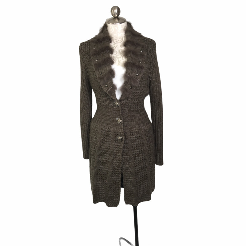 100-340 Runway Knit Fur, Grey, Size: Medium
