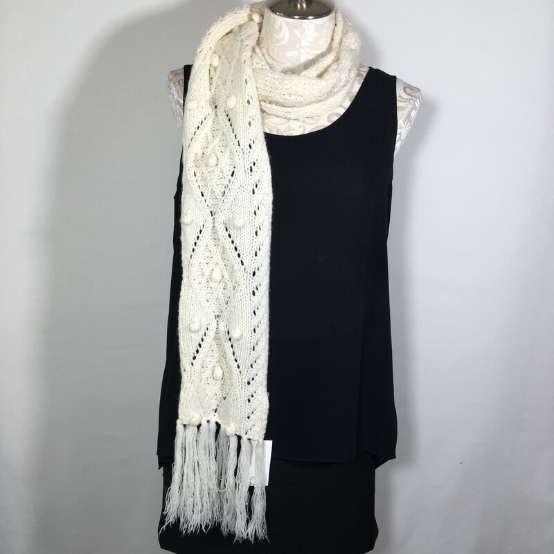 119-001aeropostale Knit, Cream, Size: Scarves