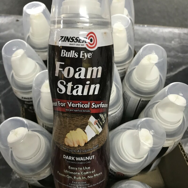 Foam Stain, Zinnser, Size: 9oz
Dark Walnut