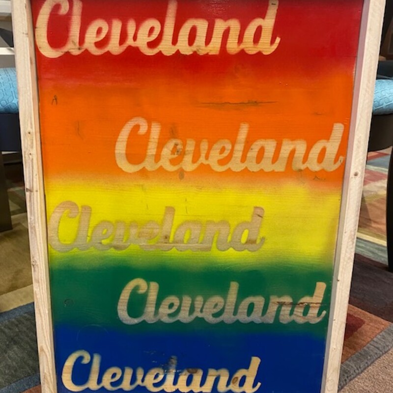 Cleveland Script Plaque
Rainbow Colors Size: 18x26H
Original Art