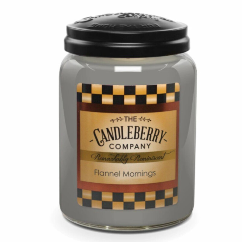 Flannel Mornings Candleberry Candle
Grey Size: 26oz/120hr
Fragrance Description: Crisp ozonic notes portending snowfall are arrayed over an enticing blend of subtle florals and outdoorsy woods, supported by a base of amber and musk with hints of oakmoss.