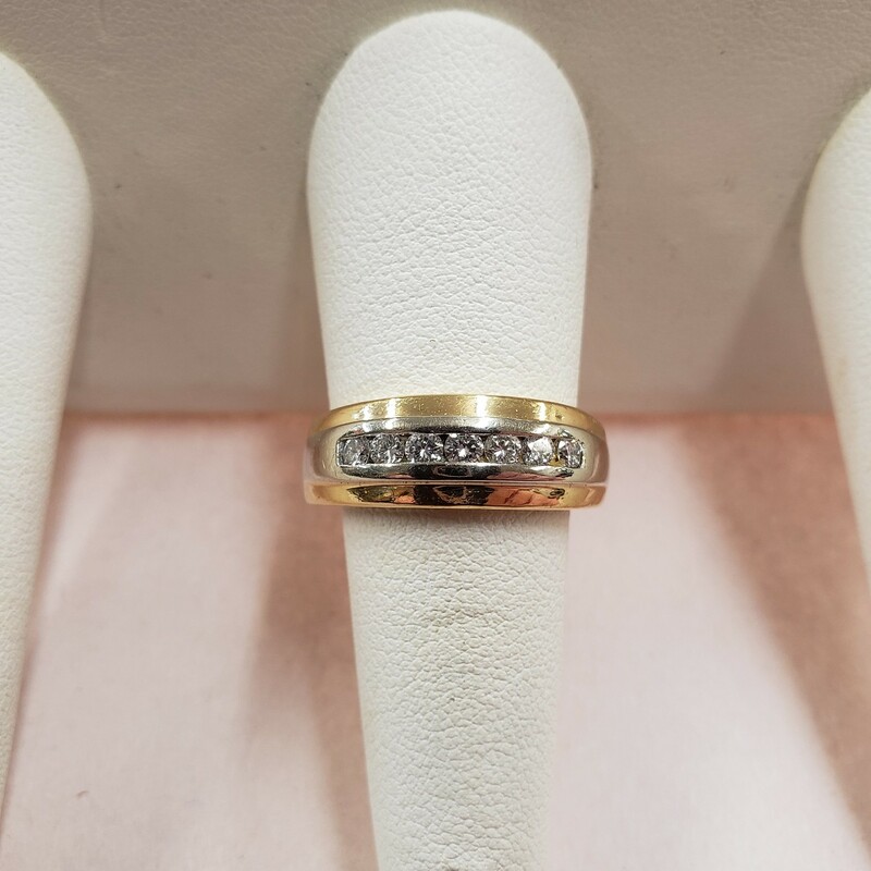 Diamond Band Size 8.5

Can be sized up or down for an additional fee
Pictures do not do the jewelry justice.
Photo ID required for pick up of online purchases. We will not ship jewelry purchases.

All jewelry has been checked by a Certified Gemological Institute of America (GIA) Accredited Jewelry Professional (AJP) and/or appraised by a certified local jeweler.