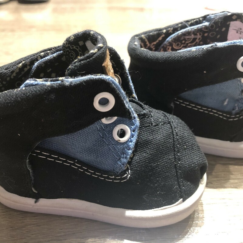 Toms Hightop Infant Shoes, Black, Size: 2T