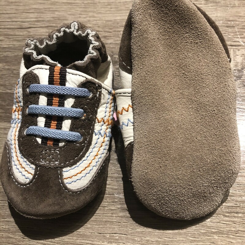 Robeez Infant Shoes, Brown, Size: 0-6M