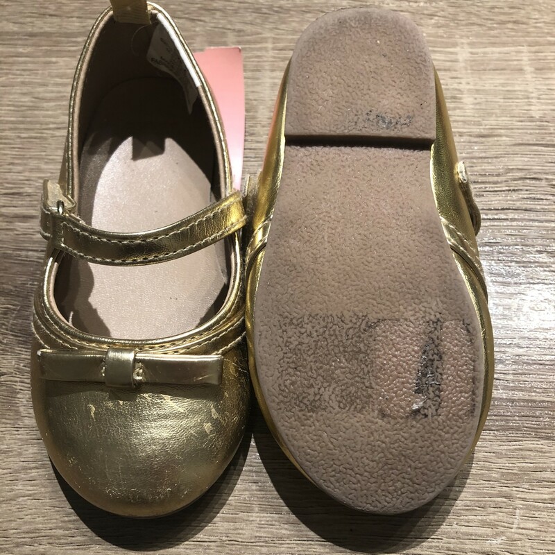 Gymboree Flat Shoes, Gold, Size: 6T