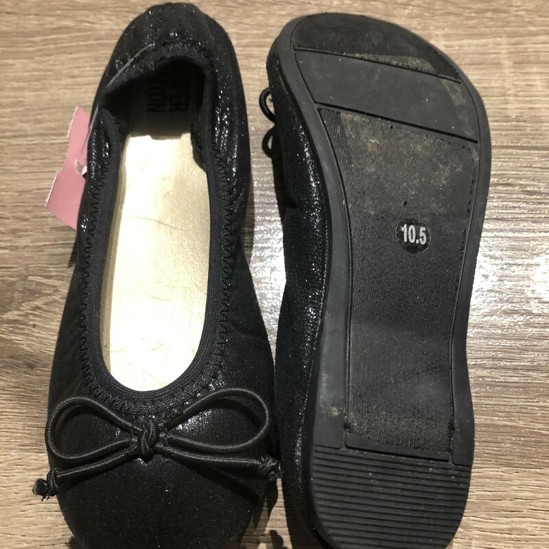 Harper Canyon Flat Shoes, Black, Size: 10.5T