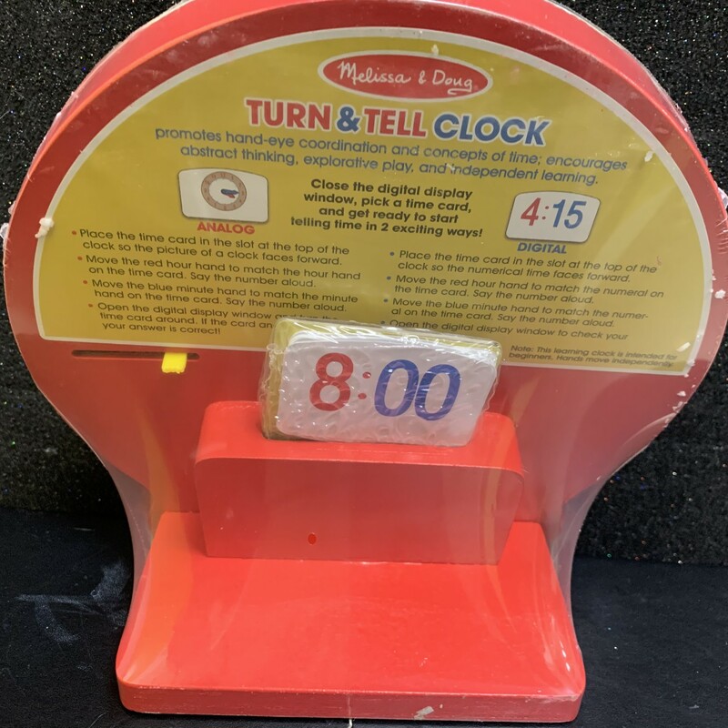 Turn & Tell Clock, Wood, Size: Schoolage