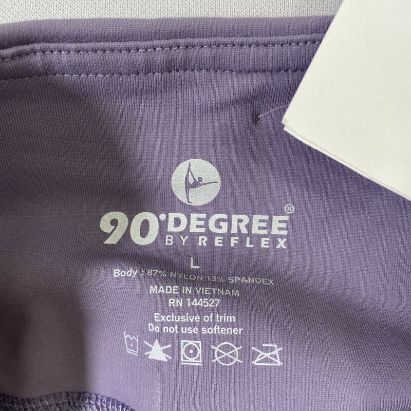 117-035 Reflex, Purple, Size: Large Lavender full length leggings Nylon/ Spandex