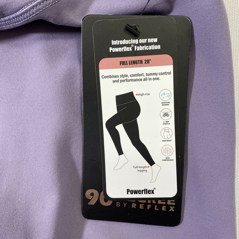 117-035 Reflex, Purple, Size: Large Lavender full length leggings Nylon/ Spandex