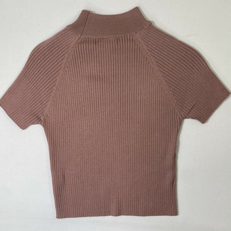 100-560 Kendall And Kylie, Pink, Size: Medium Mauve short-sleeve turtleneck Rayon/Polyester