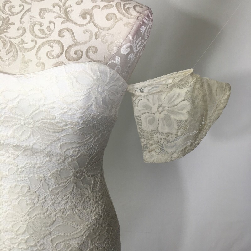 BlueBlush Lace Off Should, White, Size: Small