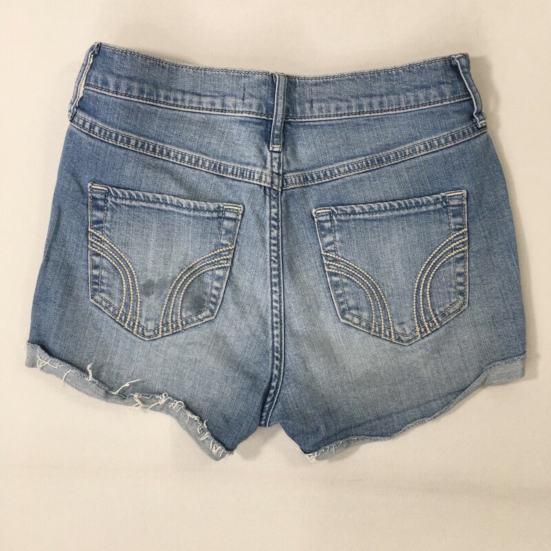 Hollister Jean Shorts, Blue, Size: 1 waist 25