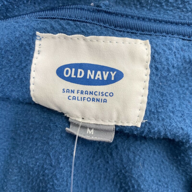 Old Navy Zip Up Fleece Sw, Blue, Size: Medium fleece logo zip up hoodie