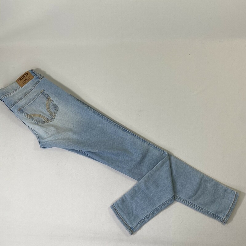 Hollister Super Skinny Je, Blue, Size: 1S waist 25 length 29 Light wash skinny jeans